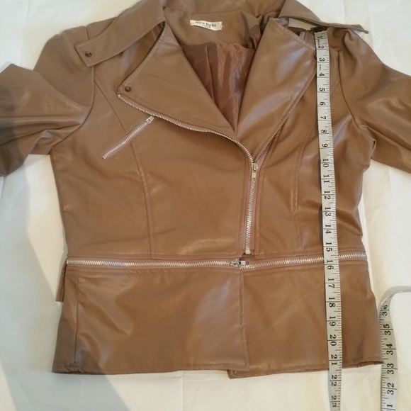 New Light‎ Womens Moto Jacket Vogue Lapel Long - Picture 7 of 8